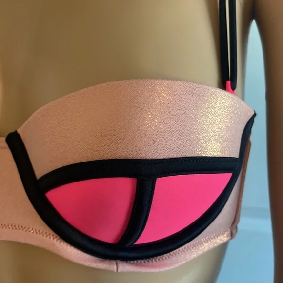 Victoria’s Secret Surf The Flirt Bandeau Bikini Swim Top Size 32C - Picture 3 of 9